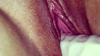 Milf playing with pussy close up at home 😉