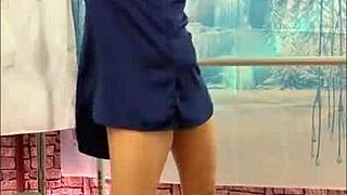 Home video of mature wife Steffi Blue disrobing and stripping down and going nude