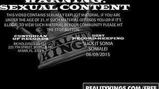 Provocative MILF Licks Pussy for Cash