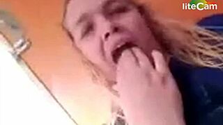 Nicely big breasted MILF gets naughty on camera