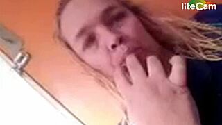 Nicely big breasted MILF gets naughty on camera