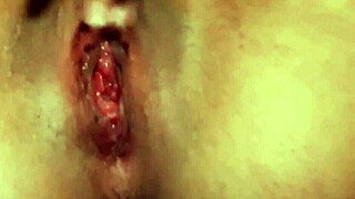 HOT BABE REACHES ORGASM WITH DILDO ON PUSSY.