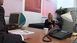 Stacey Saran fucks boss doggystyle