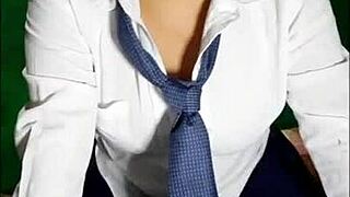 Gorgeous indian woman gropes her mature body POVs