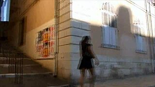 i see bdsm model alex zothberg walking nude in antibes with heels.