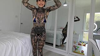 I Feel Confident in My Metallic Light Blue Micro Bikini