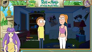 Across the border were Rick and Morty’s anime mom, who was there for shower time