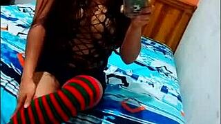 Christmas time is a time for amateur MILF to crave hard pussy play and cum