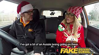 Randy Instructor Feels Intense Passion Fucking Kiwi Milf Hard In Fake Driving School Lesson.