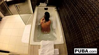 Sexy Jezebelle Bond FILMS Herself TAKING A BATH