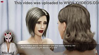In a changing room two mature women explore their desires
