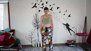 Yoga Lesson Three Fifty With Mature Slut