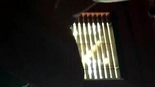 threesome at work on the clock with milf group blowjob