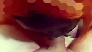 Amateur hot wife slurps on cock eagerly