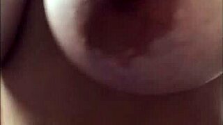 Beautiful natural boobs Brazilian mature in home sex tape