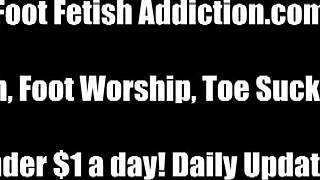 My sexy size 10 feet await a thorough tongue bath.