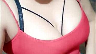 Milf shows big natural tits and ass in homemade video