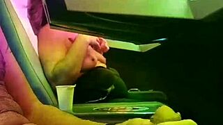 Mature woman uses the tanning salon and performs sexual intercourse with a male partner