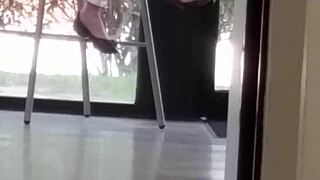 Mature Woman Engages In Shoe Play Activity