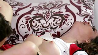 Jenna J Ross and Jelena Jensen in an interracial step mom and daughter roleplay