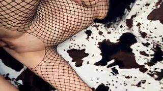 Wife Interacts with Fans in Lingerie and Stockings