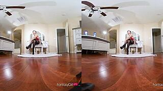 Private frontal nudity of Catalina Cruz with breast oil rubbed on her mini-titles