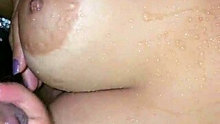 Mom masturbates in shower with big pussy and ass