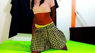 i ride big dick with brunette friend in homemade porn