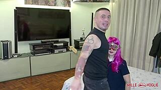 This young Italian student is so horny for cock! She can't get enough.