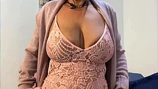 Anna maria teases in sexy pink lingerie