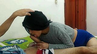 young venezuelan massages boyfriend's cock, sucks and rides