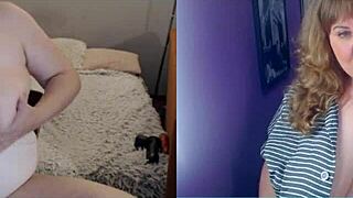 Sister with big ass shows off on video chat session