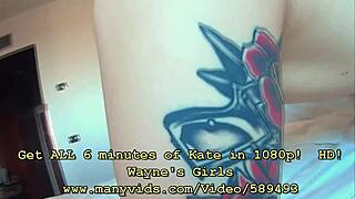 Kate Cash Shows Tattoos and Naked Body