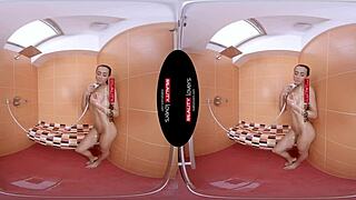 Realitylovers shower allurement with anna in bathing scene