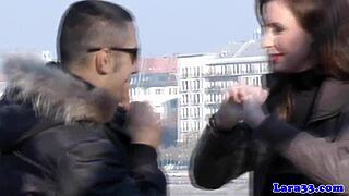 Mature Euro Slut Picks Up Stranger For Deepthroat Cumshot!