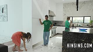 Stepdad and Mira Monroe and Ryan Keely are featured into a hot fantasy porn scene