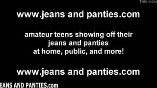 Wow, these skin-tight jeans hug every curve perfectly!