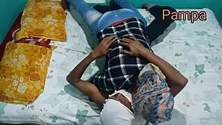 my stepbrother fucks me hard with hindi moans