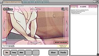 nicole risky job hentai game pornplay ep 4 camgirl masturbates looking at exposed tits