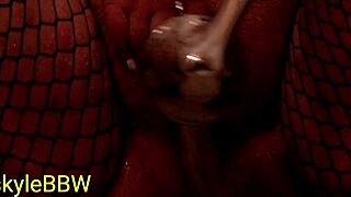 BBW shower play in fishnets and stockings with ItsKylieBBW