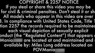 in this pov scene, kiki daire milks your dick with her mouth until you cum