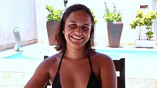 Naughty Young Girl in Anal Interview Blowjob