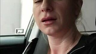 Fit milf fucked in car orgasm