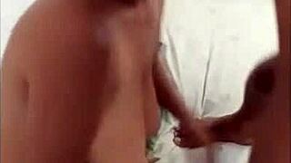 Stepsister gives intriguing blowjob to me