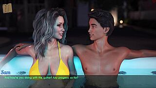 A wife and stepmother sam explore their missing scene together