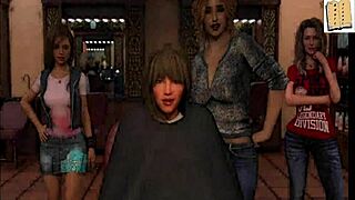 A 55-year-old wife and stepmother explores her big ass with blonde milf