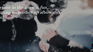 We had hot sex after playing in the cold snow, licking and blowing