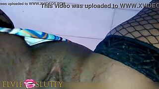 The ebony mature enjoys muff diving and cum in close POV