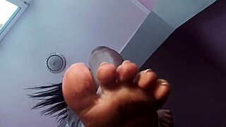 dirty foot fetish with milf brunette in rough bdsm scene