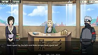 Visual novel format for Naruto and Dinaki's training session with the female ninja squad